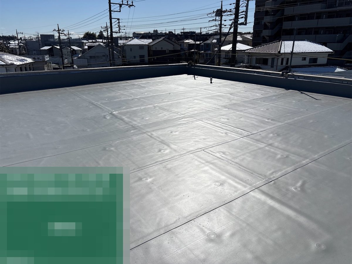 シート防水工事の施工後