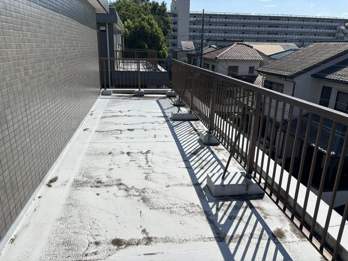 ウレタン塗膜防水工事の施工前